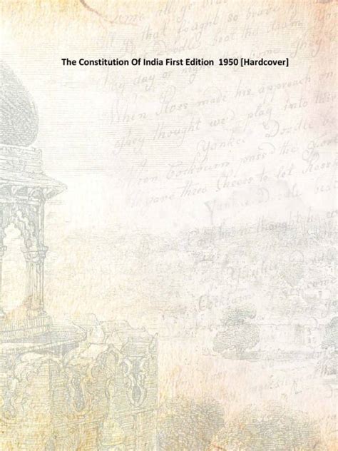 The Constitution Of India First Edition 1950 [Hardcover]: Buy The Constitution Of India First ...