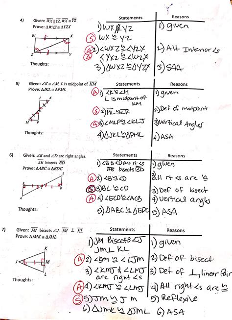 Geometry Worksheet Beginning Proofs Answers - Printable Word Searches