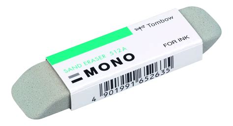 Buy Tombow 57304 MONO Sand Eraser, Silica Eraser Designed to Remove Colored Pencil and Ink ...