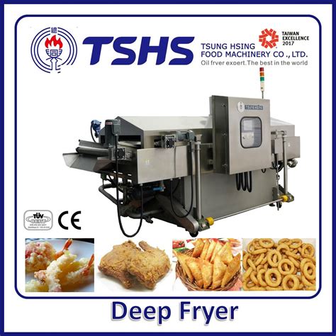 Industrial Continuous Stainless Steel Chips Gas Deep Fryer Machine | TSUNG HSING FOOD MACHINERY ...