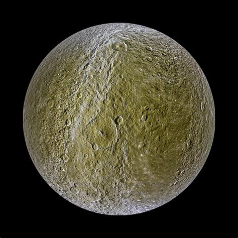 Saturn's Moon Rhea Photograph by Nasa/jpl-caltech/space Science Institute/lunar And Planetary ...