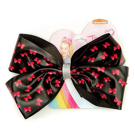 JoJo Siwa - JoJo Siwa Hair Bow, Black Bow with Pink Print - Walmart.com - Walmart.com