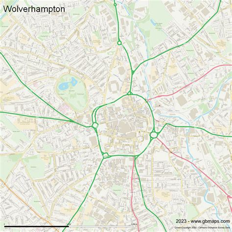 Wolverhampton Vector Street Map