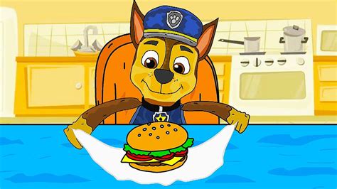 Paw Patrol Cooking Cartoon for Kids - Pups Cook Food for Chase - YouTube