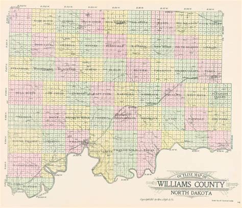 Map of Williams County, N.D., 1914 by revinchristianhatol on DeviantArt