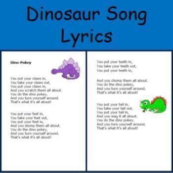 Dinosaur Song Lyrics | Dinosaur songs, Songs, Kindergarten performance