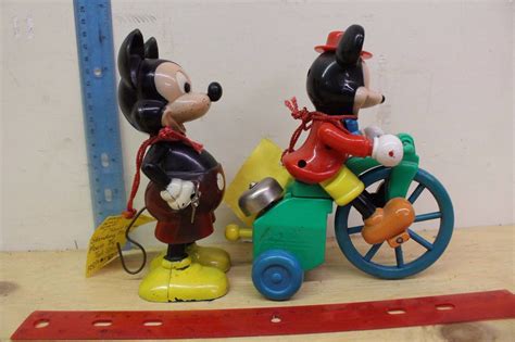 Two Vintage Mickey Mouse Toys