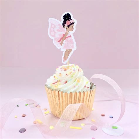 Set Of 12 Fairy Cake Toppers By Rainbow Sweets And Treats ...