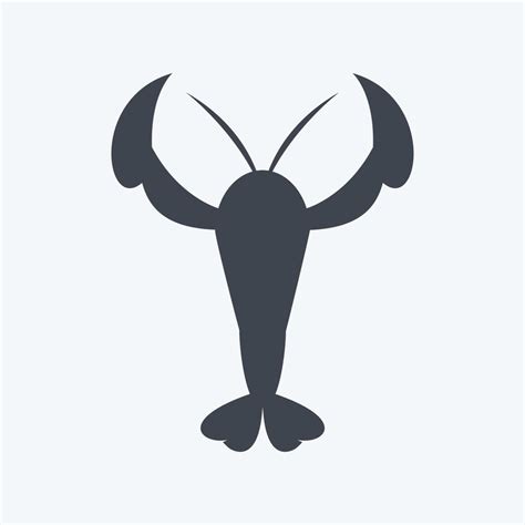 Lobster Icon in trendy glyph style isolated on soft blue background 5075464 Vector Art at Vecteezy