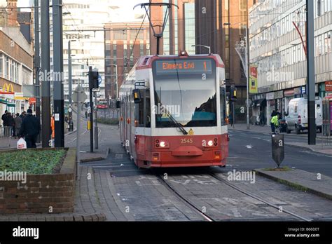 A tram in Croydon Stock Photo - Alamy