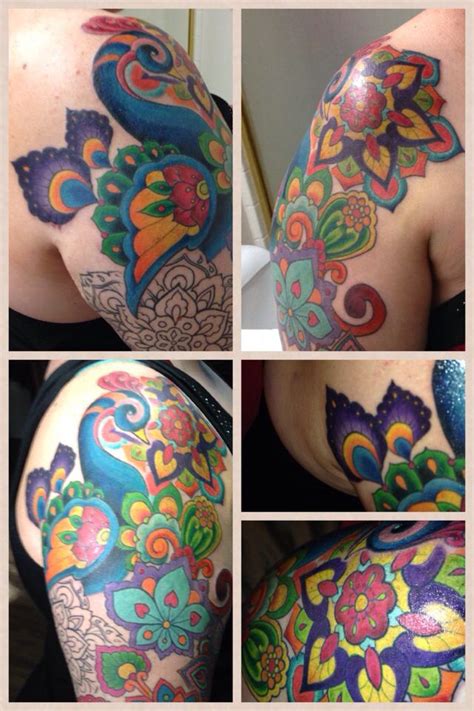 3rd session on my sleeve from Noe @ Contra Tattoo! All original, hand drawn. Paisley tattoo ...