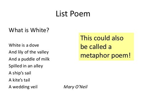 Extended metaphor Poems