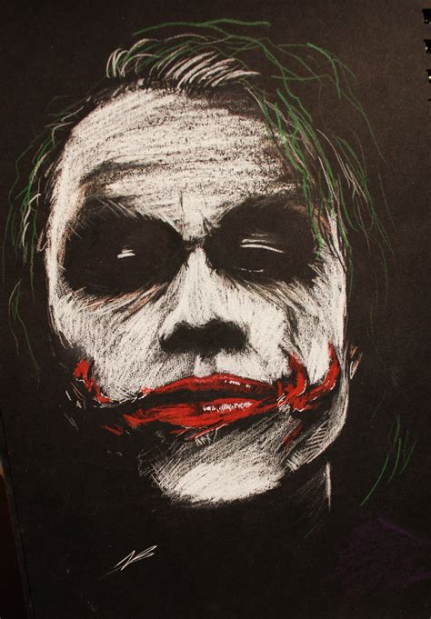 Heath Ledger Joker Sketch at PaintingValley.com | Explore collection of ...