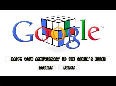 COMPLETED Google Doodle Fast Rubik's Cube Solve - Happy 40th ...