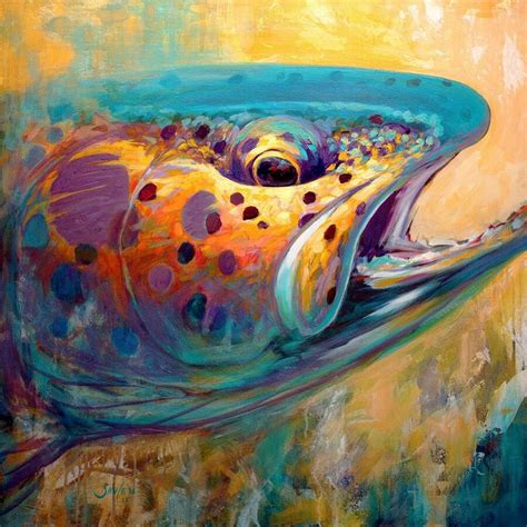 Mike Savlen | Fly fishing art, Trout art, Trout painting