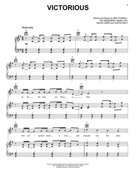 Victorious | Sheet Music Direct