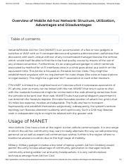 Overview of Mobile Ad-hoc Network Structure Utilization Advantages and Disadvantages .pdf - 12 ...