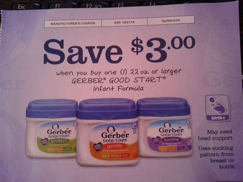 Gerber Good Start Formula,Gerber Baby Food, Cereal & other coupons $10.50 Value! | Gerber baby ...