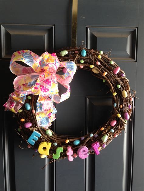 Easter Wreath all items purchased at Hobby Lobby about $14! | Easter wreaths, Wreaths, Halloween ...