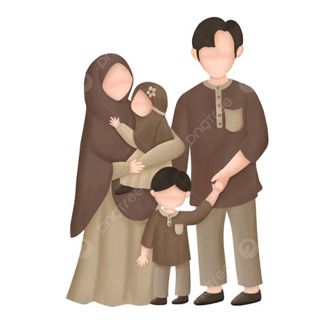 Happy Muslim Family With Two Children, Muslim Family, Happy Family, Two ...