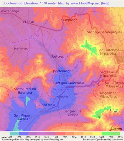 Elevation of Jocotenango,Guatemala Elevation Map, Topography, Contour