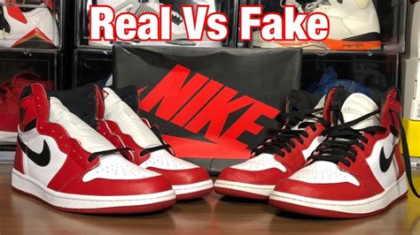 Air Jordan 1 High Chicago 2015 Real Vs Fake. - YouTube