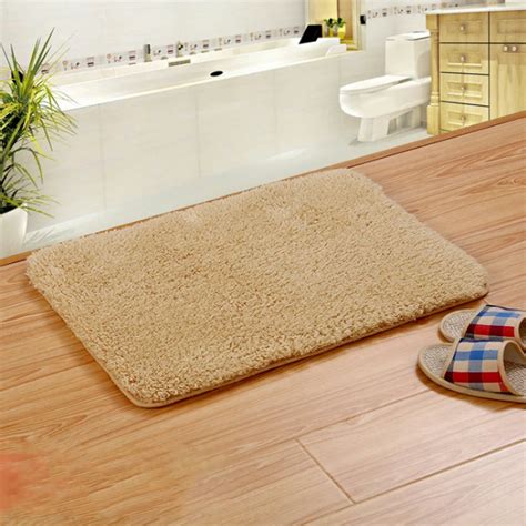 40X60CM Solid Color Door Mats Thicken Soft Anti slip Kitchen Bathroom Rug Office Bedroom ...