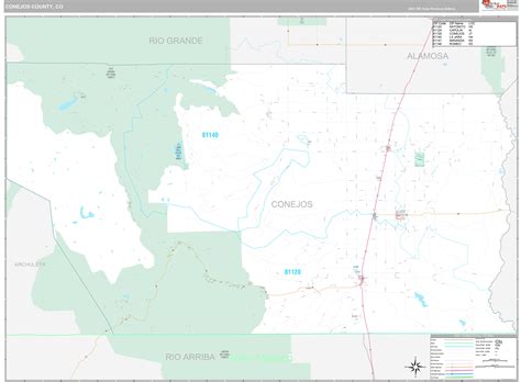 Conejos County, CO Wall Map Premium Style by MarketMAPS