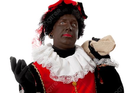 Startled Black Pete Iconic Dutch Character Face, Overwhelmed, Isolated ...