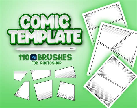 110 Photoshop Comic Brushes, Adobe Fresco Comics Brush, Comic Stamp ...