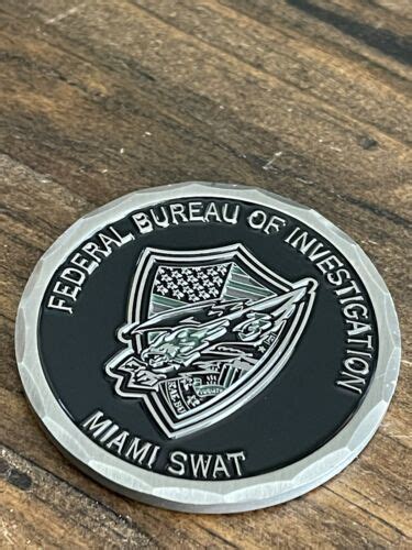 FBI Miami SWAT Team Challenge Coin RARE Federal Bureau of Investigation ...