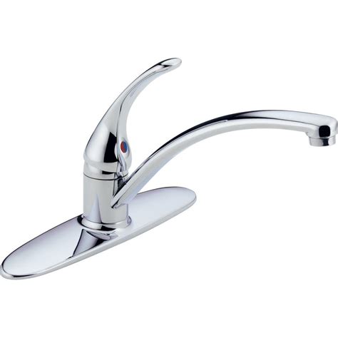 Delta Foundations Single-Handle Standard Kitchen Faucet in Chrome ...