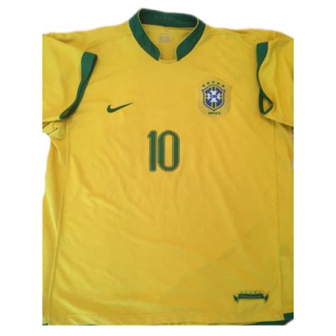 Ronaldinho Brazil Shirt 2006 Home, Ronaldinho Jersey Number 10