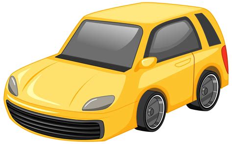 Yellow car cartoon style isolated on white background 1520181 Vector Art at Vecteezy