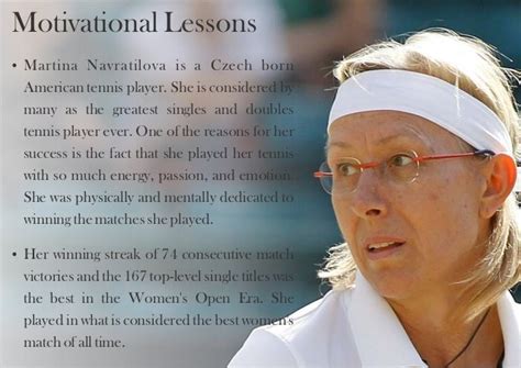 Martina Navratilova Motivational message and Quotes