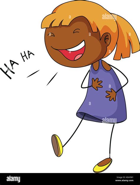 Little girl laughing and smiling Stock Vector Image & Art - Alamy