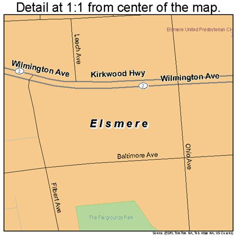 Elsmere Delaware Street Map 1024540