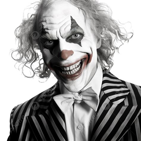 Black And White Joker Clown Face Laughing For Halloween, Halloween ...