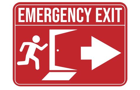 Emergency Exit Sign Template | PosterMyWall