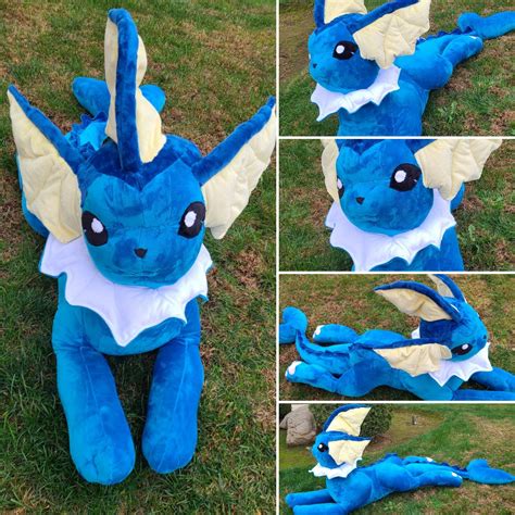 Lifesize Vaporeon Plush Version 2.0 by MouseAlchemist on DeviantArt