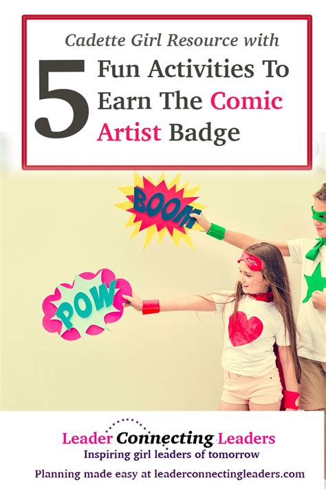 5 Fun Activities to Earn the Cadette Comic Artist Badge | Girl scouts cadettes, Girl scout ...