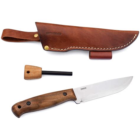 Bushcraft Knives Set Full-Tang Knives Carbon Knives & Leather Sheaths Knives With Ferro Rod BPS ...