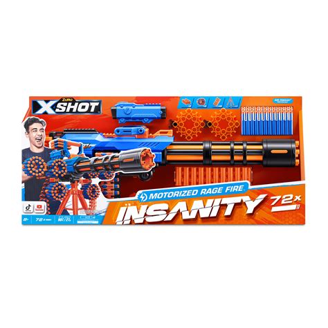 X-Shot Insanity Motorized Rage Fire (72 Darts) by ZURU for Ages 8-99 ...