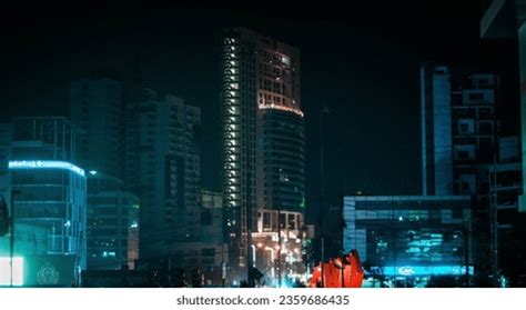 Karachi Skyline Night Photos, Images and Pictures