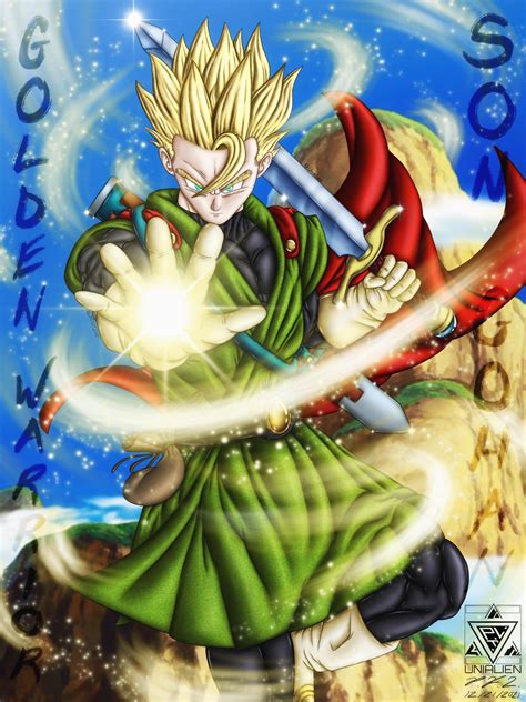 🖤💚🔥🗡Son Gohan - Golden Warrior Great Saiyaman🗡🔥💚🖤 By me. : dbz