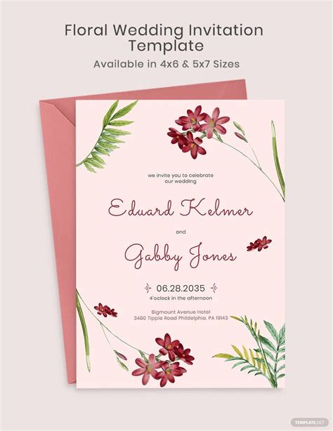 Floral Wedding Templates (Includes 20 Designs) - Illustrator, InDesign ...