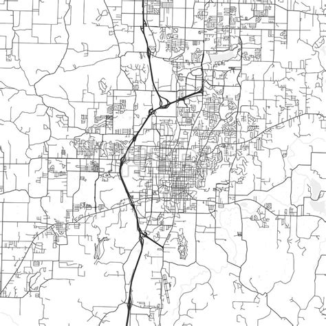 Fayetteville, Arkansas - Area Map - Light - HEBSTREITS Sketches | Area map, Background, City map