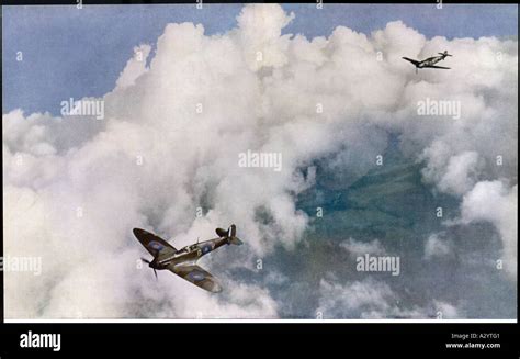 Me 109 Versus Spitfire Stock Photo - Alamy