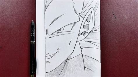 Anime Drawing How To Draw Ultra Instinct Gogeta Half Face, 50% OFF