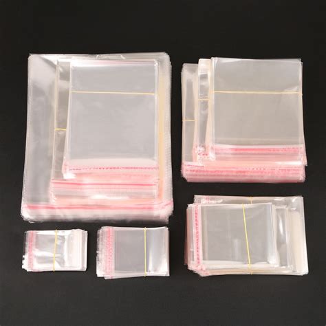 12 SIZES 200pcs Clear Self Adhesive Seal Plastic Bags - Etsy